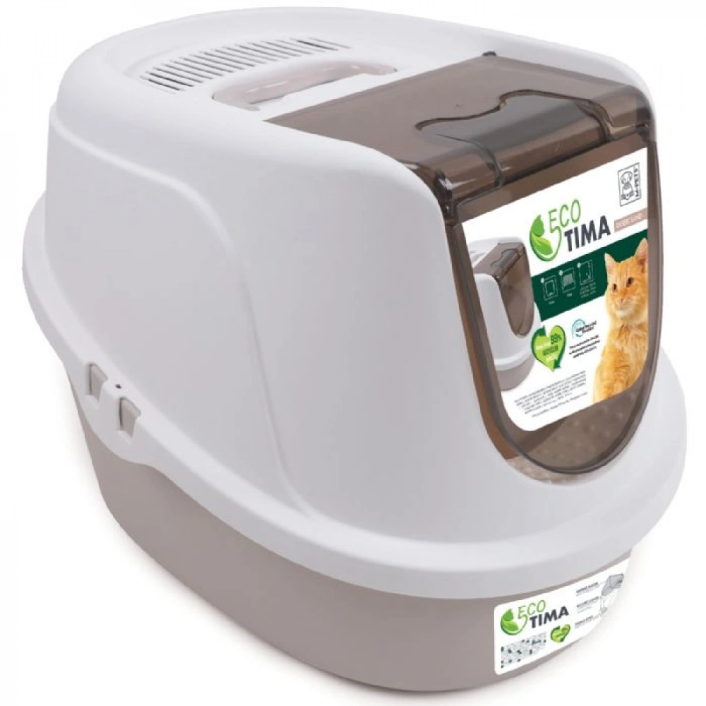 M-Pets Eco Tima Kapalı Kedi Tuvaleti M Desert Sand