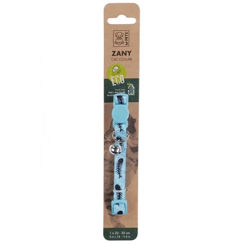 M-Pets Zany Zilli Kedi Boyun Tasması Siyah Mavi