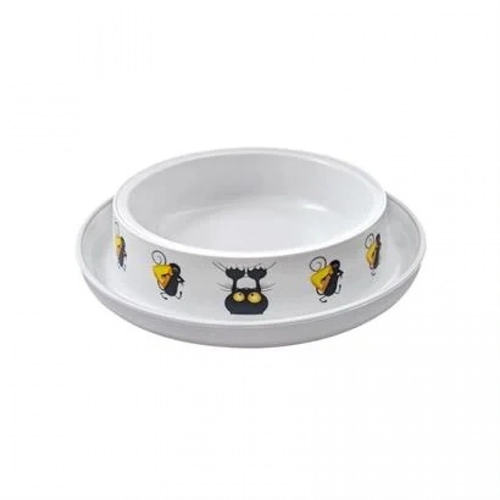Moderna Trendy Kedi ve Fare Desenli Kedi Mama Kabı 210ml