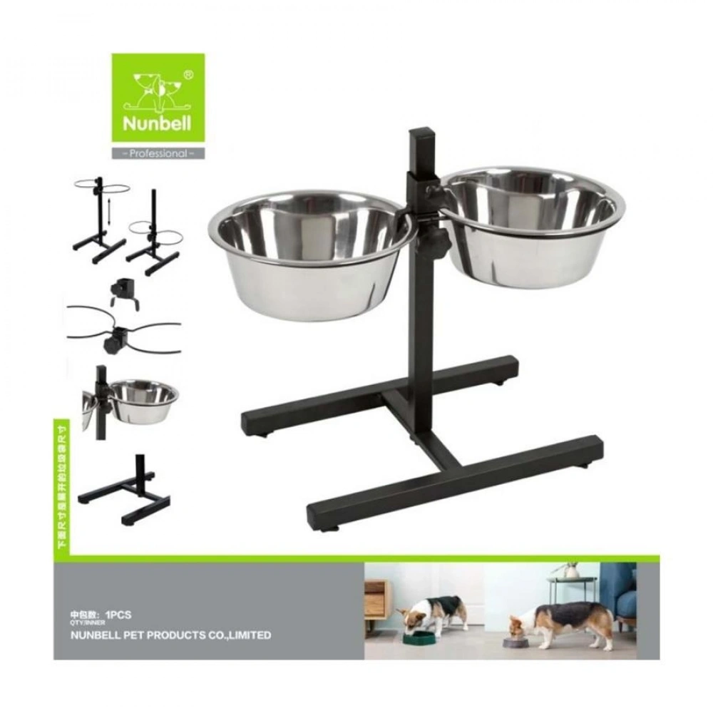 Nunbell İkili Çelik Mama Kabı 20 cm