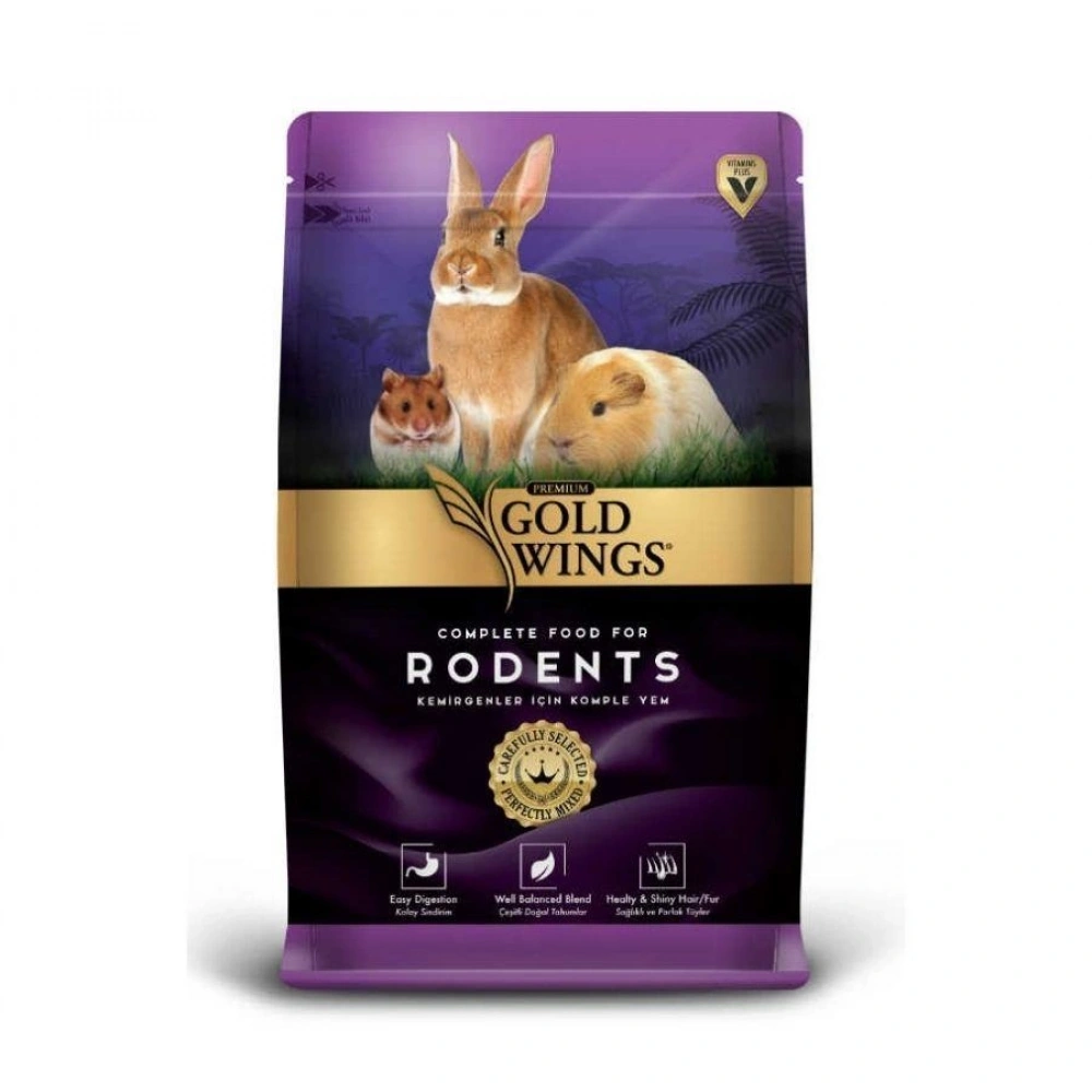 Gold Wings Premium 1 kg Hamster Tavşan Kemirgen Yemi