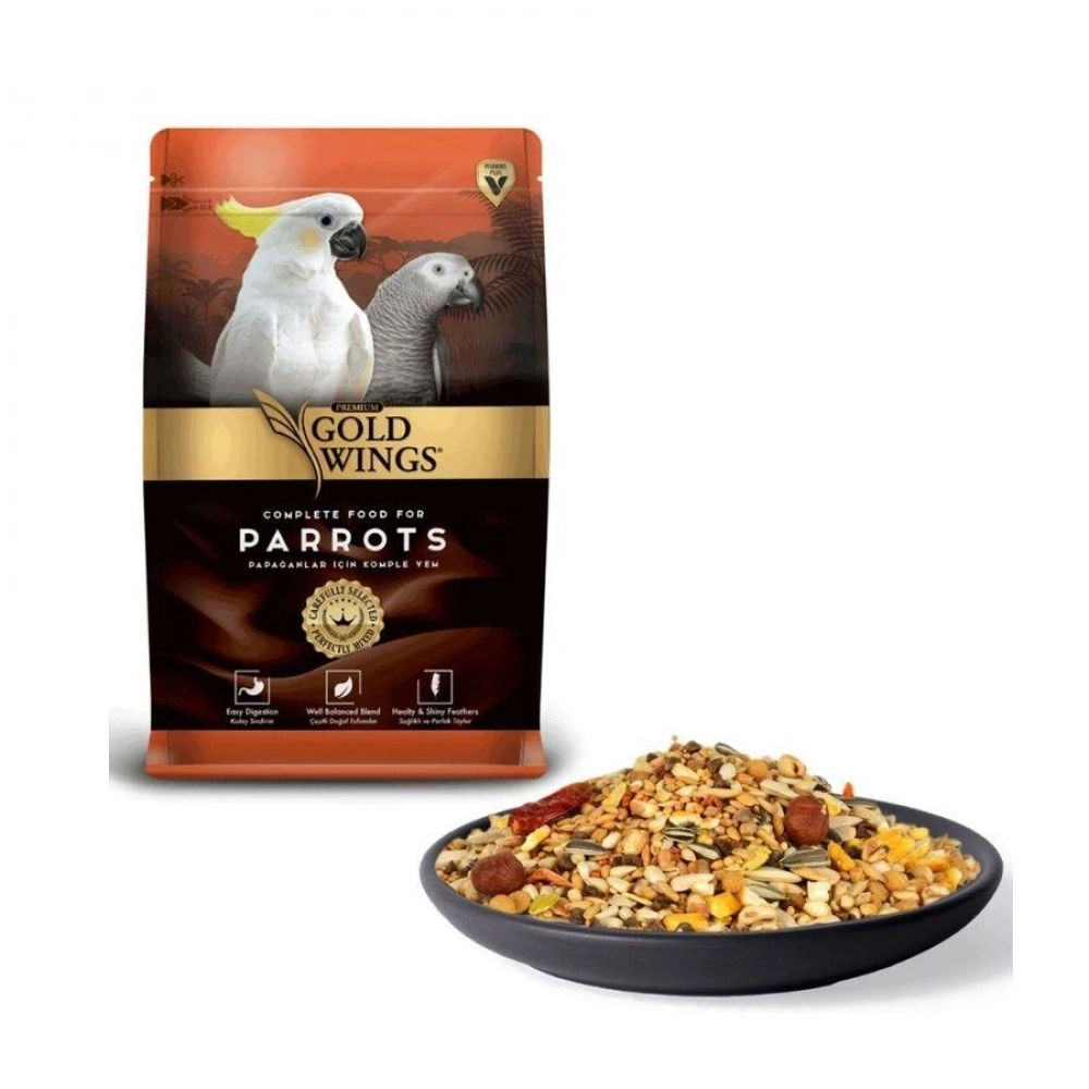 Gold Wings Premium Papağan Yemi 1 Kg