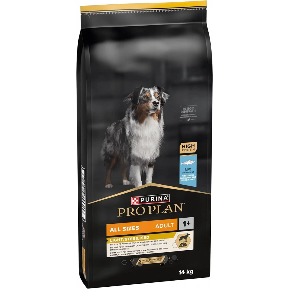 Pro Plan Light Sterilised Kısırlaştırılmış Balıklı Yetişkin Diyet Köpek Maması 14 kg