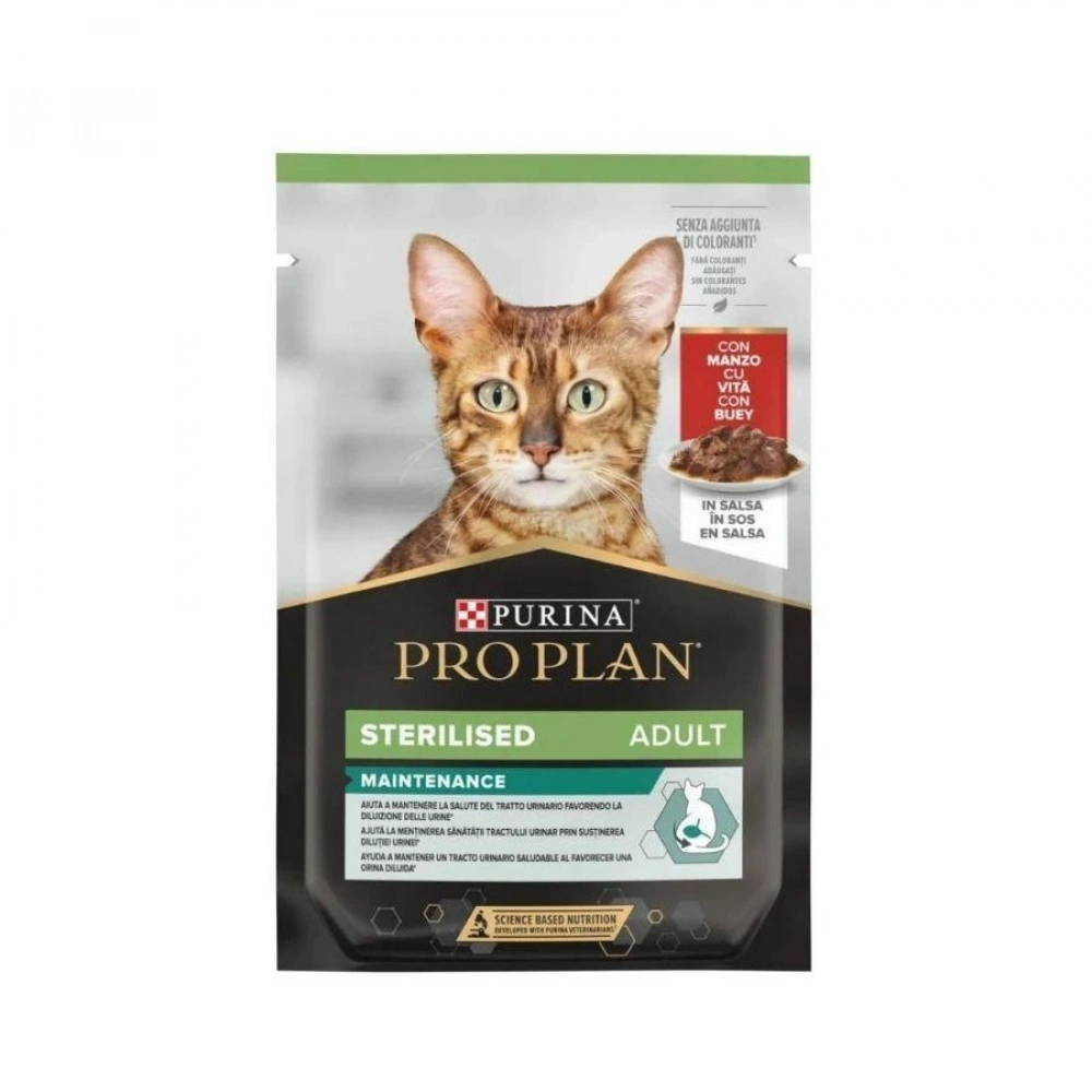 Pro Plan Pouch Sos İçinde Sığır Etli Kısırlaştırılmış Kedi Konservesi 85 gr