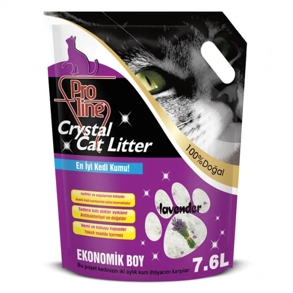 Proline Lavanta Kokulu 7.6 lt Silika Kristal Kedi Kumu