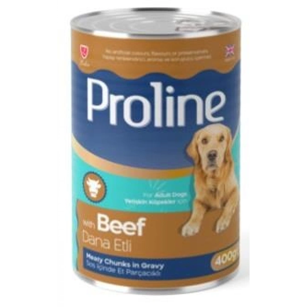 Proline Sos İçinde Parça Dana Etli Yetişkin Konserve Köpek Maması 400g