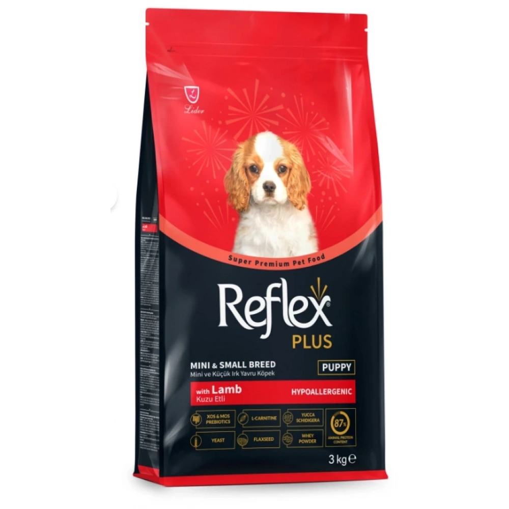 Reflex Plus Kuzu Etli Mini ve Küçük Irk Yavru Köpek Maması 3 kg