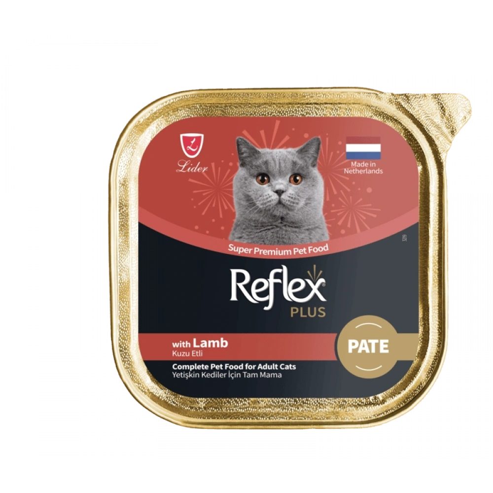 Reflex Plus Pate Kuzu Etli 85 gr Yetişkin Konserve Kedi Maması