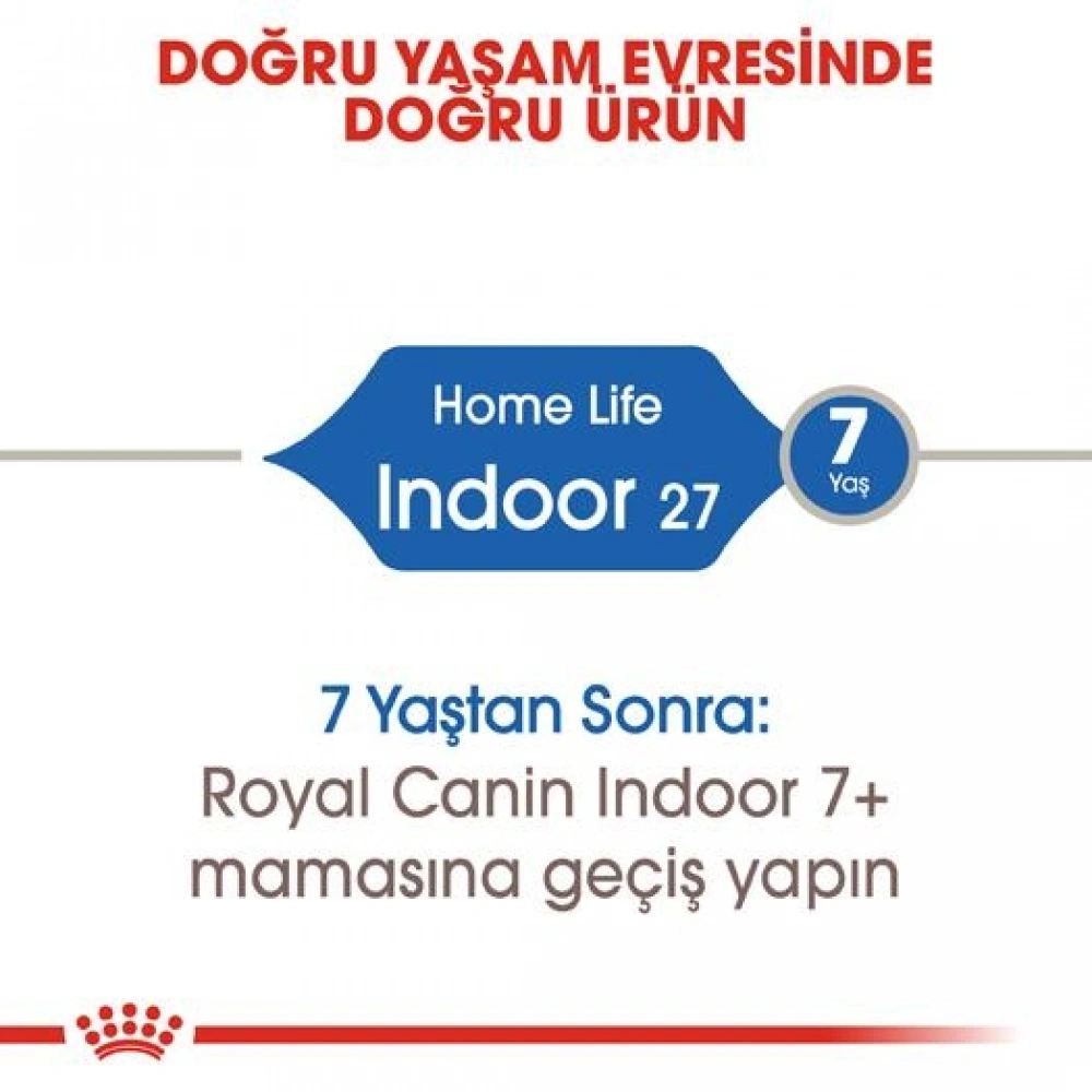 Royal Canin Indoor 27 2 kg Ev Kedileri İçin Yetişkin Kuru Kedi Maması