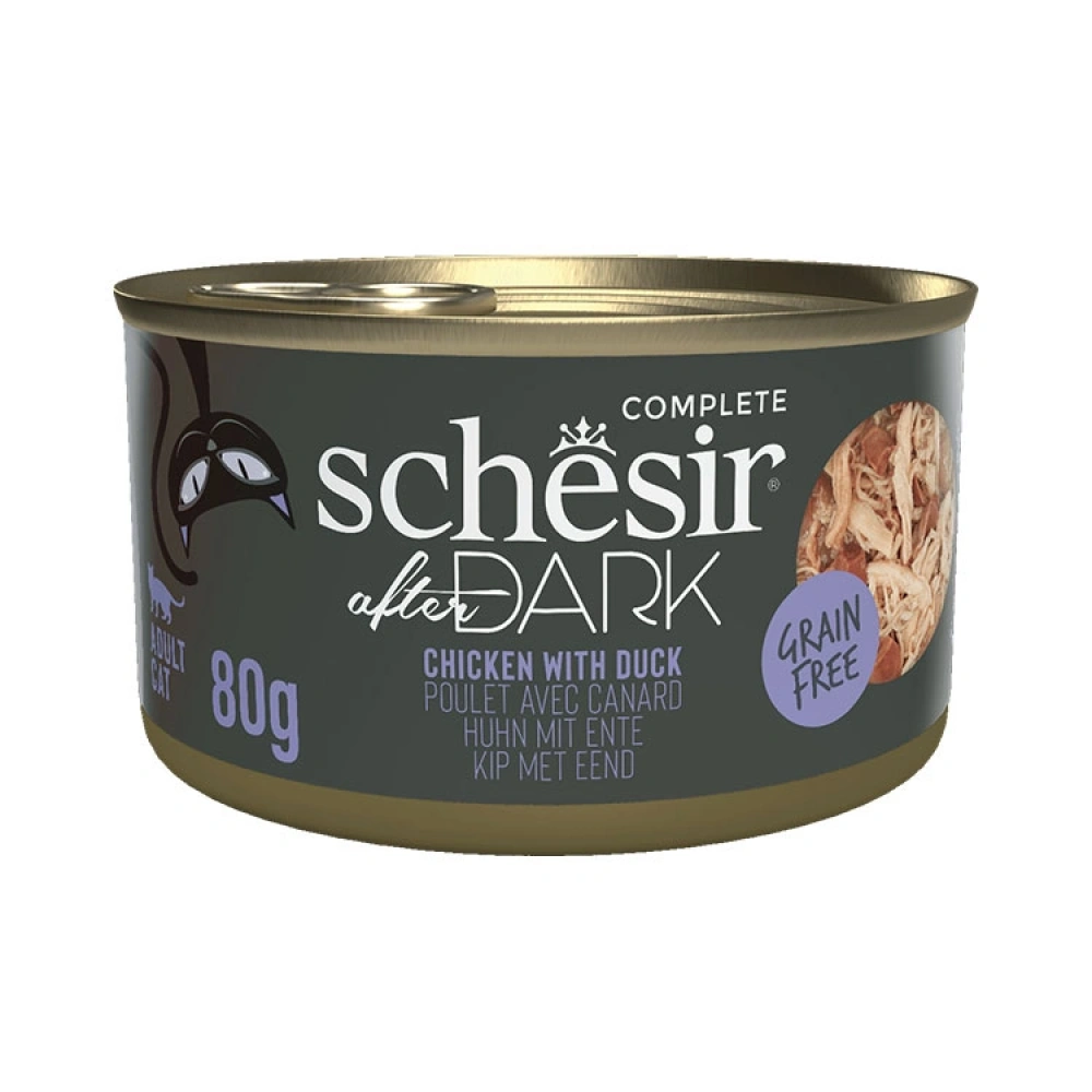 Schesir After Dark Tavuklu ve Ördekli 80 gr Yetişkin Konserve Kedi Maması