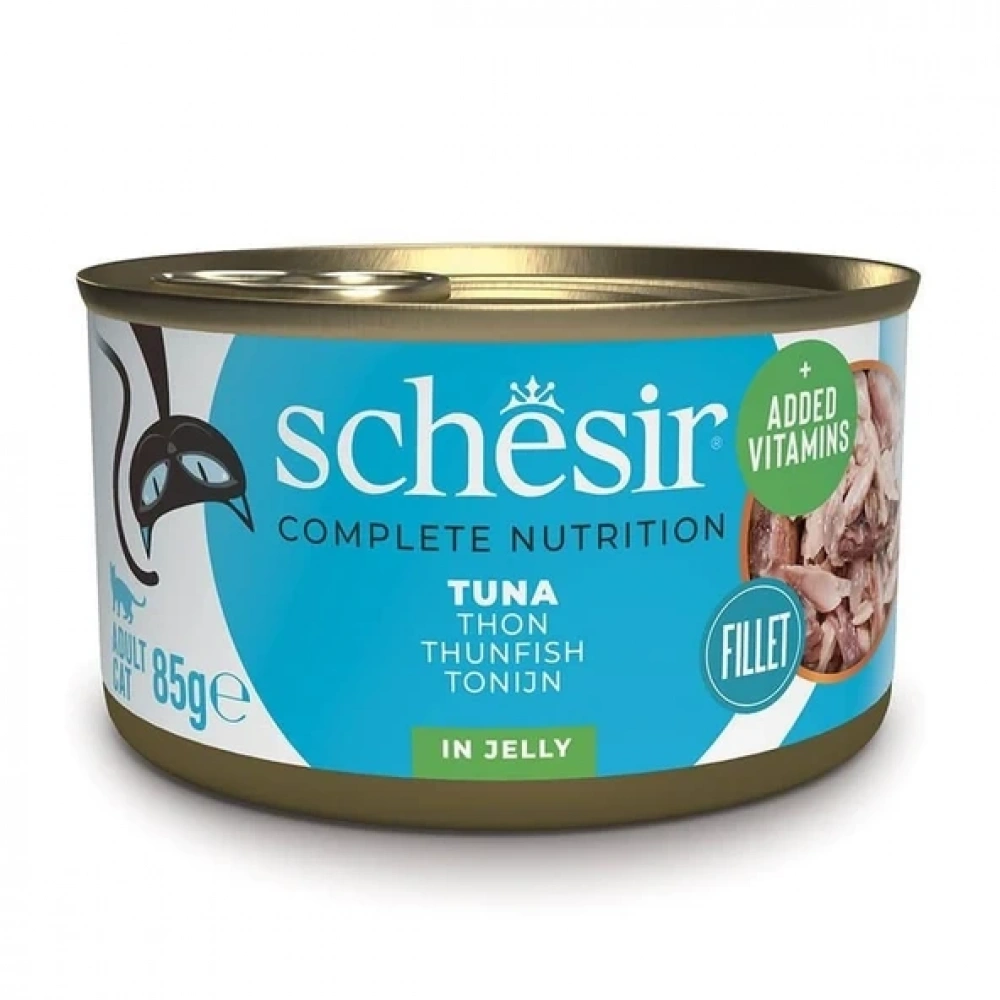 Schesir Jelly Ton Balığı Jöle İçinde Yetişkin Kedi Konservesi 85g