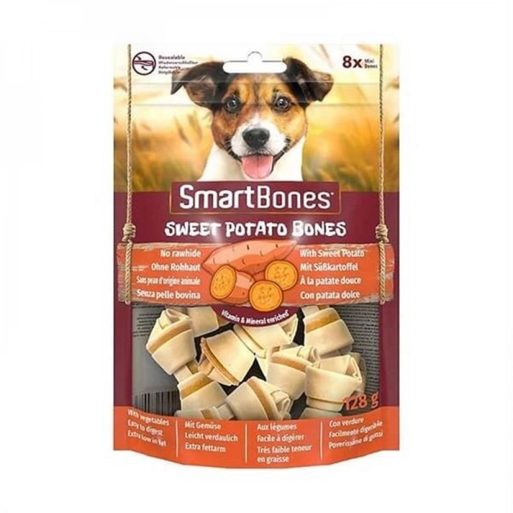 SmartBones Köpek Ödül Kemiği Tatlı Patatesli Mini (8li) 128g