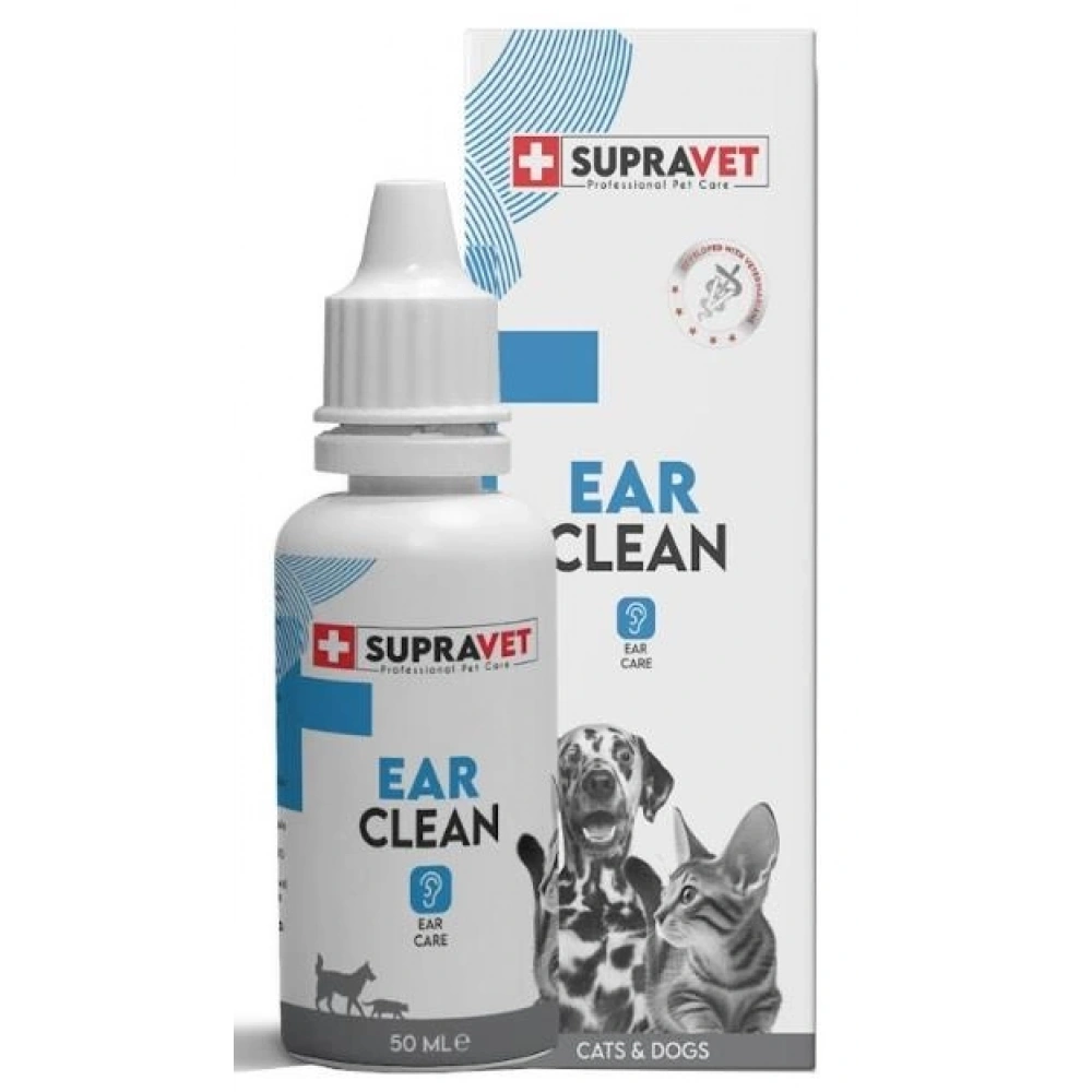 Supravet Ear Clean Kedi Köpek Kulak Temizleme Solüsyonu 50 ml