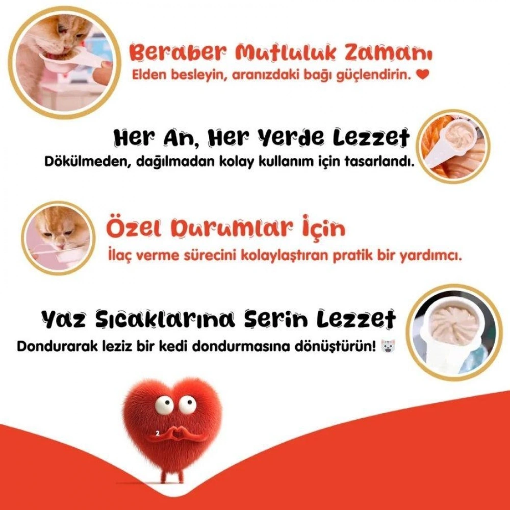 Wanpy Somonlu 10x16 gr Kaşık Krema Kedi Ödül Maması