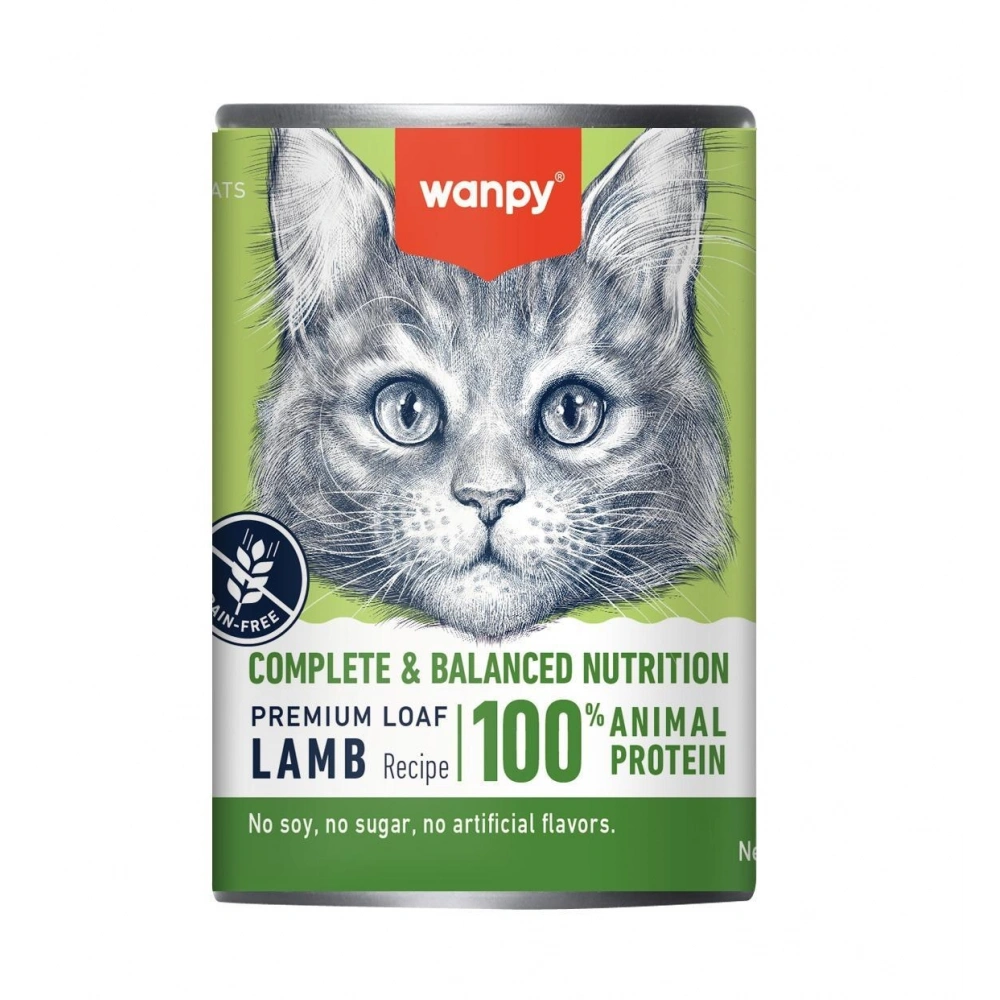 Wanpy Tahılsız Kuzu Etli 375 gr Yetişkin Konserve Kedi Maması