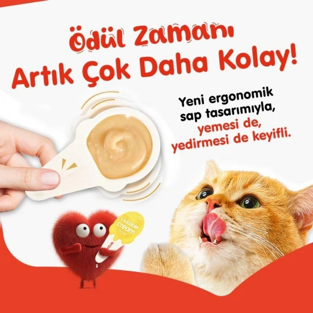 Wanpy Tavuklu 10x16 gr Kaşık Krema Kedi Ödül Maması