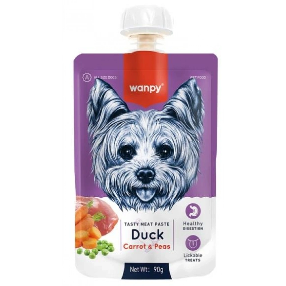 Wanpy Taze Ördekli Ve Havuçlu Köpek Et Ezmesi 90 gr