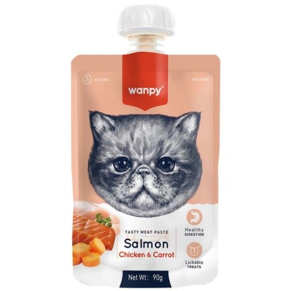 Wanpy Taze Somonlu ve Tavuklu Kedi Et Ezmesi 90 gr
