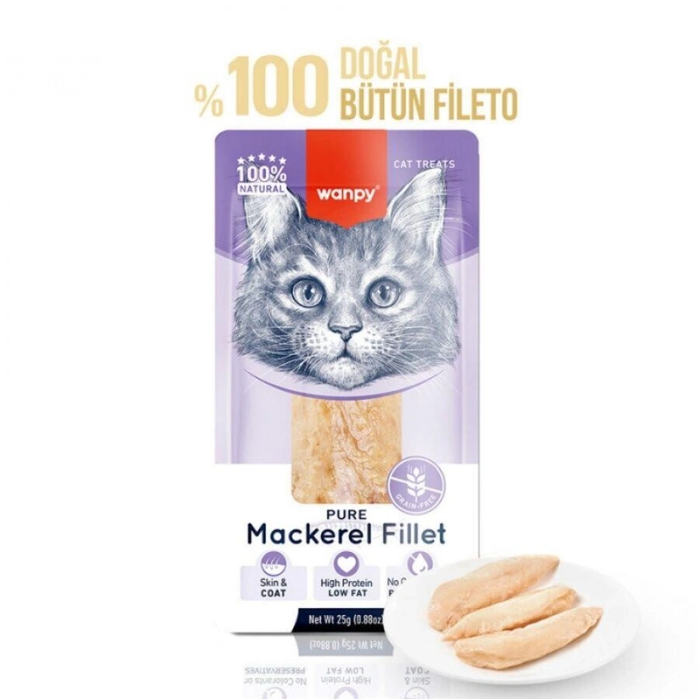 Wanpy Uskumru Fileto 25g Kedi Ödül Maması