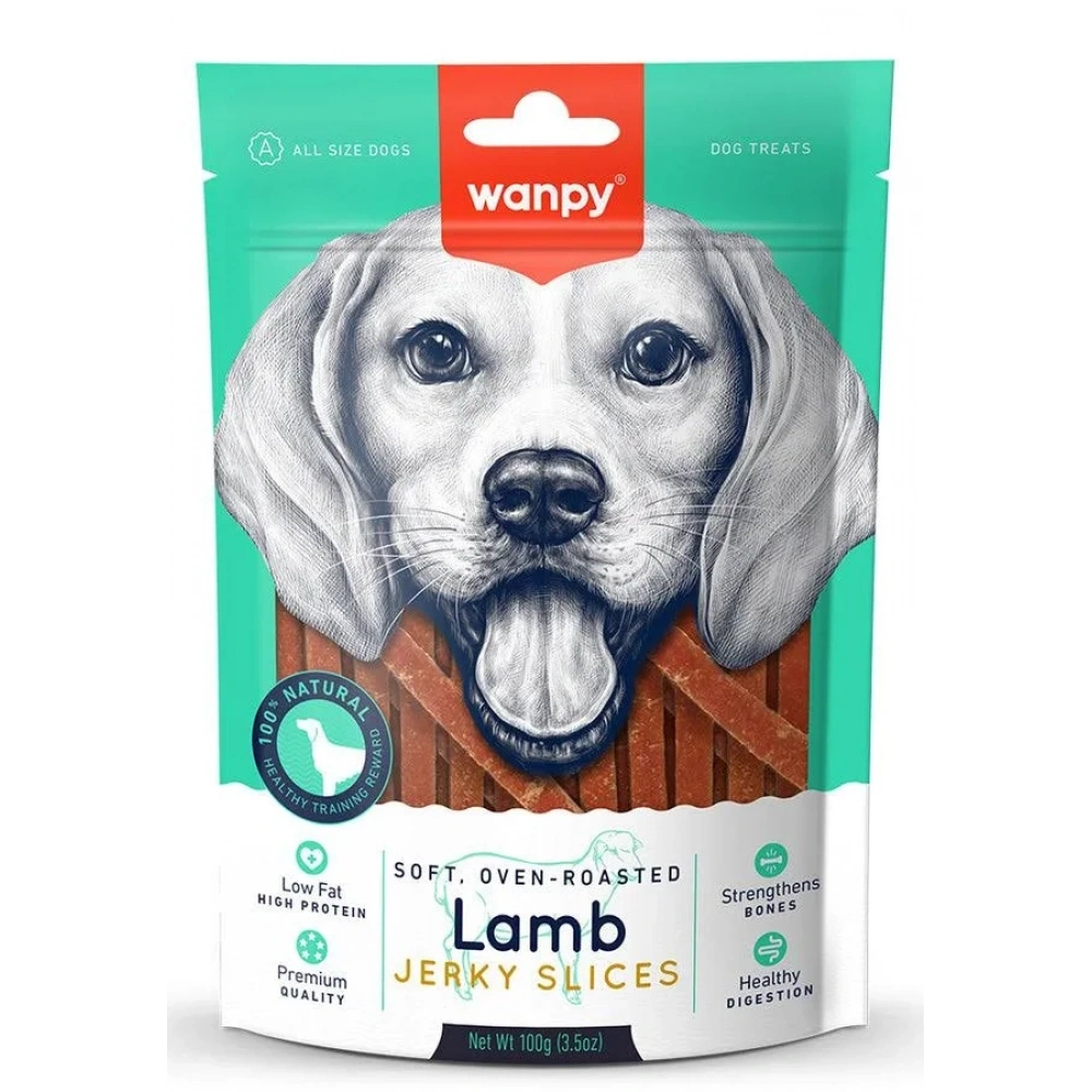Wanpy Yumuşak Kuzu Eti Dilimleri 100g Köpek Ödülü