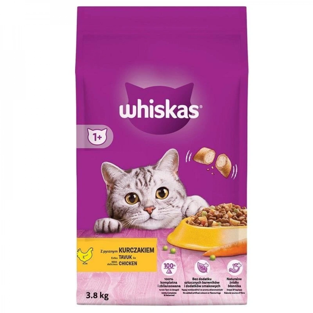 Whiskas Tavuklu ve Sebzeli 3.8 kg Yetişkin Kuru Kedi Maması