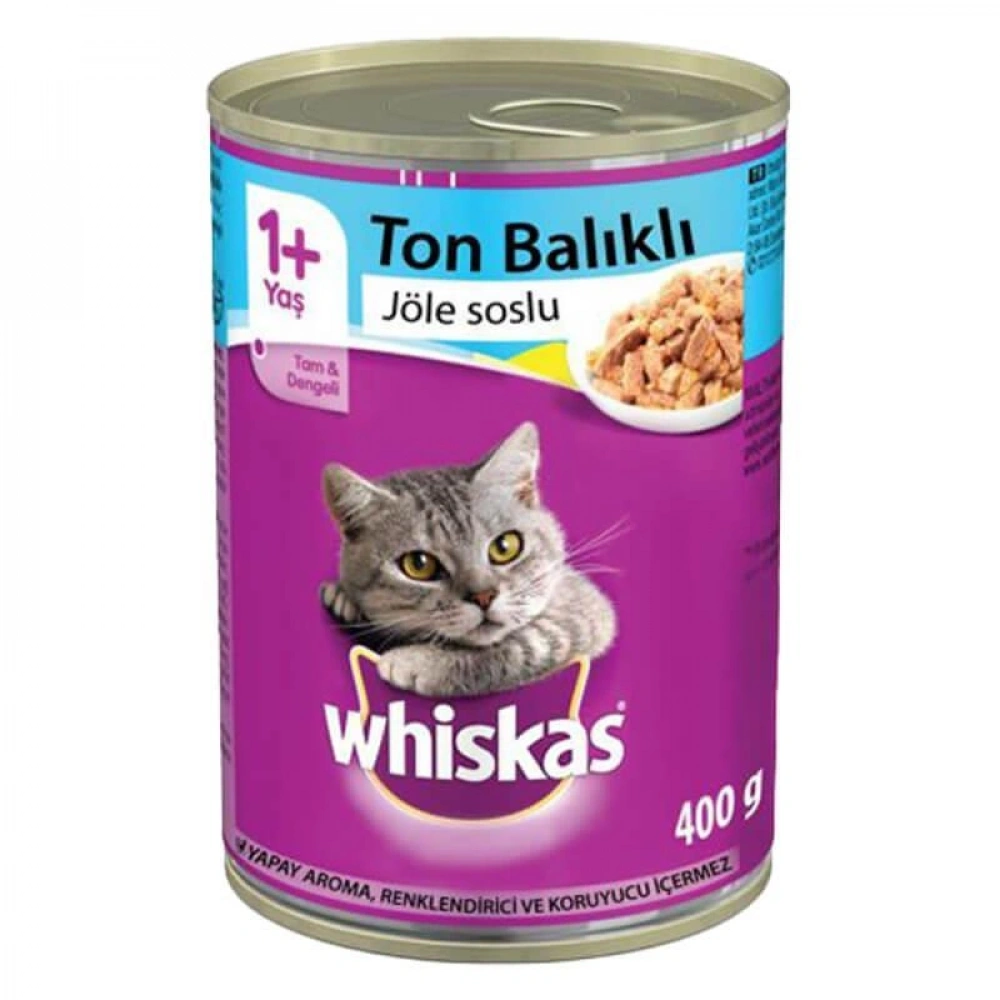 Whiskas Jöle İçinde Ton Balıklı Yetişkin Kedi Konservesi 400gr