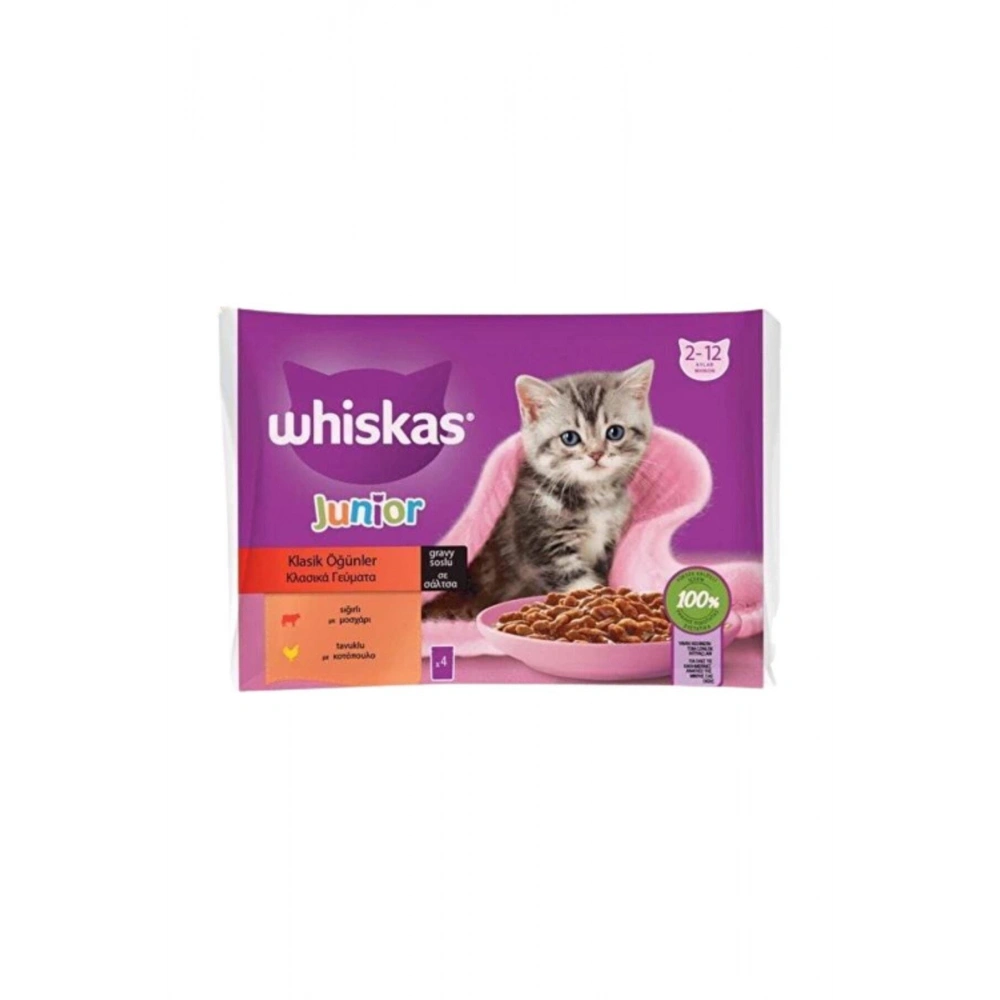 Whiskas Klasik Öğünler 4x85 gr Yavru Kedi Yaş Maması