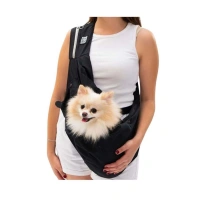 Pawstar Crossbody Kedi Köpek Taşıma Çantası Siyah