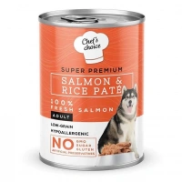 Chefs Choice Tahılsız Somonlu Pirinçli Ezme Köpek Konservesi 400 gr