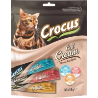 Crocus Karışık Tavuklu Ton Balıklı ve Somonlu 30x15 gr Krema Kedi Ödül Kreması