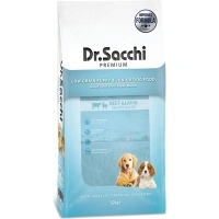 Dr. Sacchi Premium Düşük Tahıllı Sığır Etli ve Kuzu Etli 12 kg Yavru Köpek Maması