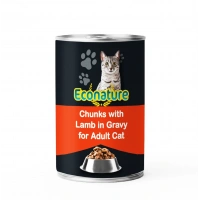 Econature Kuzu Etli 400 gr Yetişkin Kedi Konservesi