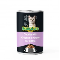 Econature Tavuk Etli 400 gr Yavru Kedi Konservesi