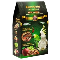 EuroGold Deluxe Blend Meyveli ve Kuruyemişli Papağan Yemi 650gr