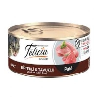 Felicia Kıyılmış Biftekli ve Tavuk Etli 85 gr Yetişkin Konserve Kedi Maması