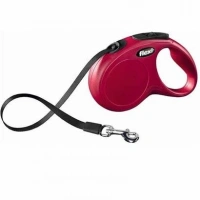 Flexi New Classic Şerit Otomatik Köpek Tasması M Kırmızı 5 mt