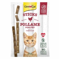 GimCat Sticks Kümes Hayvanı Etli Tahılsız Kedi Ödül Çubukları 4lü 20 gr