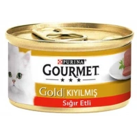 Gourmet Gold Kıyılmış Sığır Etli Yetişkin Kedi Konservesi 85 gr