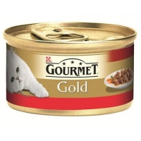 Gourmet Gold Parça Sığır Etli Soslu Yetişkin Kedi Konservesi 85 gr