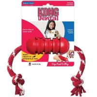 Kong Dental Diş Temizliği Sağlayan İp Sallantılı Köpek Oyuncağı M