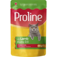 Proline Pouch Jöle İçinde Et Parçacıklı Kuzu Etli Yetişkin Kedi Maması 85g