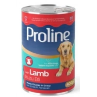 Proline Sos içinde Et Parçacıklı Kuzu Etli Yetişkin Konserve Köpek Maması 400 Gr