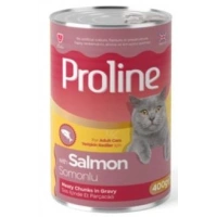 Proline Sos İçinde Et Parçacıklı Somonlu Yetişkin Konserve Kedi Maması 400 g