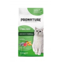 Pronature Kısırlaştırılmış Yetişkin Kuru Kedi Maması Hamsili ve Pirinçli 10KG