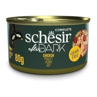 Schesir After Dark Tavuk Et Suyunda Yetişkin Kedi Konservesi 80g