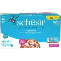 Schesir Tam ve Dengeli Ton Balıklı Jöle İçinde Kedi Konservesi Multipack 6x50g