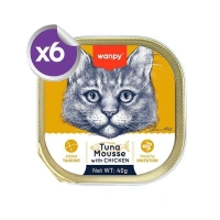 Wanpy Ton Balıklı ve Tavuklu 40 gr Alutray Yetişkin Konserve Kedi Maması