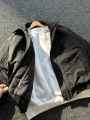 Siyah Erkek Oversize Krinkıl Bomber Ceket