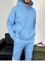 Bebe Mavi Üç İplik Kapüşonlu Sweat