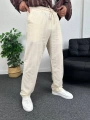 Bej Zincir Desen Keten Baggy Pantolon
